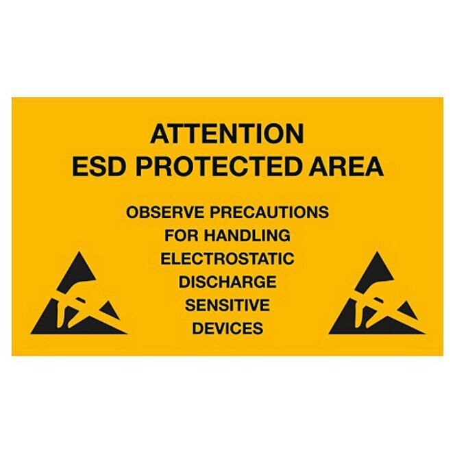 EPA Warnaufkleber, 300 x 150 mm, PVC, gelb, englisch