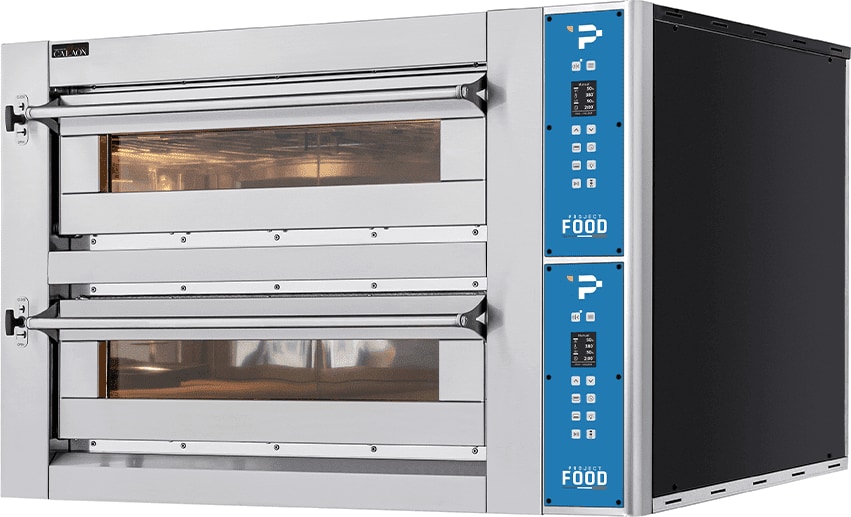 Forno pizza elettrico a camera doppia per 4 + 4 pizze Ø 35 cm - serie EVOX