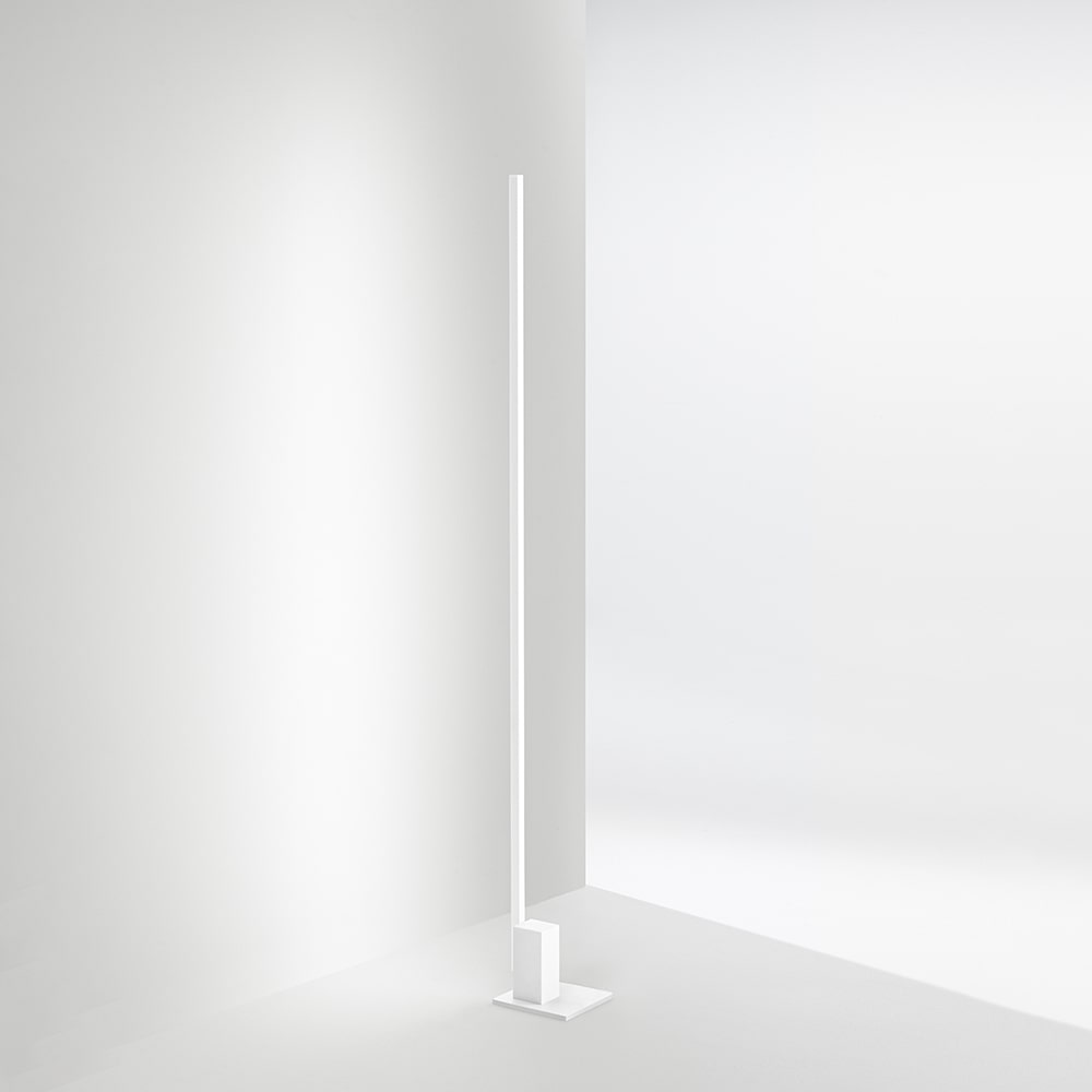 Piantana Moderna Syncro Alluminio Bianco Acrilico Led 30W Cct 3000/4000/6000K