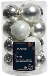 thumbnail of 16 Weihnachtskugeln Glas 3,5cm matt, glänzend Christbaumkugeln Weihnachtsbaumkugeln Klein Christbaumschmuck Weihnachtsbaumschmuck Deko mix silber weiß