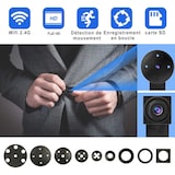 thumbnail of Mini Caméra Espion Wifi Bouton Vidéosurveillance Full HD 1080p Android iOs + SD 32Go YONIS