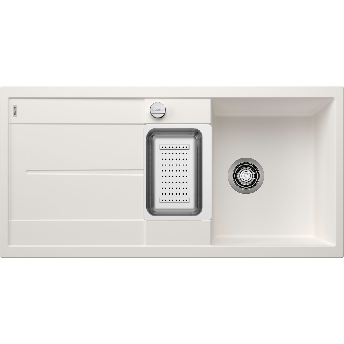 BLANCO METRA 6 S Einbauspüle / SILGRANIT / Weiß / reversibel / Excenter -