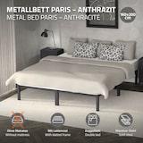 thumbnail of ML-Design Metallbett 160x200 cm Anthrazit | Stahlrahmen mit Lattenrost, robustes Doppelbett, Ehebett, Jugendbett, Gästebett