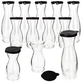 thumbnail of 12x MIA MISURA Wein-Karaffe mit Deckel schwarz 0,5L & 1L geeicht Glas-Krug Saft