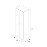 thumbnail of Dmora Armadio multiuso Portsmouth, Mobile ausiliario a 2 ante, Guardaroba portascarpe moderno, Scarpiera verticale, 59x37h180 cm, Bianco