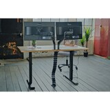 thumbnail of KAWOLA Schreibtisch LORA mit Monitorhalterung elektrisch höhenverstellbarer Schreibtisch 180x90cm mit Baumkante massiv