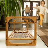 thumbnail of Relaxdays Schuhregal Bambus HxBxT:33x75x33cm, Holz, für 6 Paar, stapelbar, 2 Ablagen, Schuhschrank/Sitzbank, natur