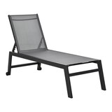 thumbnail of Outsunny Lettino Prendisole Alluminio Sdraio da Giardino Grigio e Nero