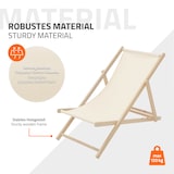 thumbnail of ECD Germany 2er Set Liegestuhl klappbar Beige, Holz, verstellbare Rückenlehne mit 3 Positionen, bis 120 kg, Gartenliege Sonnenliege Relaxliege