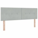 thumbnail of vidaXL Boxspringbett mit Kopfteil Hellgrau 200 x 160 cm Samt