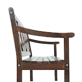 thumbnail of Gartenbank Kopenhagen, Sitzbank Parkbank Holzbank, 3-Sitzer Gastronomie-Qualität Massiv-Holz 160cm ~ dunkelbraun