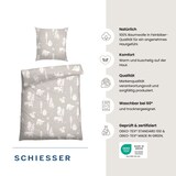 thumbnail of Schiesser Bettwäscheset Nordic - Feinbiber - 2-teilig - 135 x 200 cm - Greige