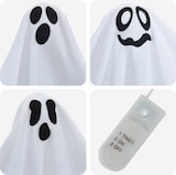thumbnail of vidaXL Hängender Halloween Geist mit 3 LEDs 3 pcs Weiß 52 x 62 cm