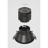 thumbnail of Pulcom Foco LED Empotrable Cuadrado Asimétrico 8W, Tecnología Switch CCT 2700K/3200K/4000K, Blanco Mate, Diseño Minimalista para Interiores