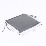 thumbnail of Cojín para sillas de jardín estándar Olefin color gris, Tamaño 40x42x3 cm, No pierde color, Desenfundable