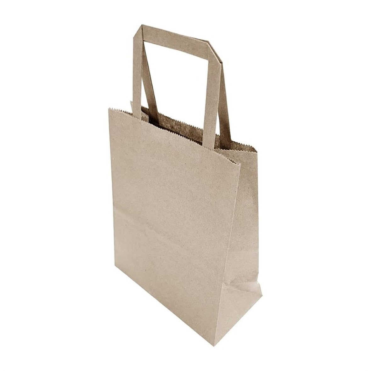 Fiesta Recycelbare flache braune Papiertüten 1000 Stück - 210(H)x90(B)x177(L)mm