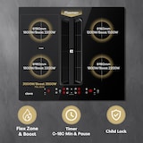 thumbnail of CIARRA Placa de cocción con extractor ONE 59 cm Boost Touch Control con 4 placas Flex Zone Función Stop & Go CBBEH594BBF