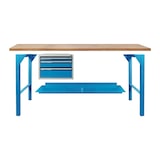 thumbnail of PROREGAL Höhenverstellbarer Vierkantrohr-Fuß für Werkbank Rhino | HxT 60-100x70cm | Komplett verschweißt & pulverbeschichtet | Lichtblau