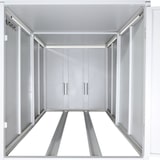 thumbnail of 2er-Fahrradgarage mit Pflanzkasten HWC-L56b, Fahrradbox, abschließbar verzinkter Stahl 123x113x208cm ~ hellgrau