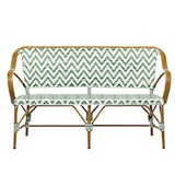 thumbnail of Banquette de terrasse ALMA - Tressage vert foncé et blanc