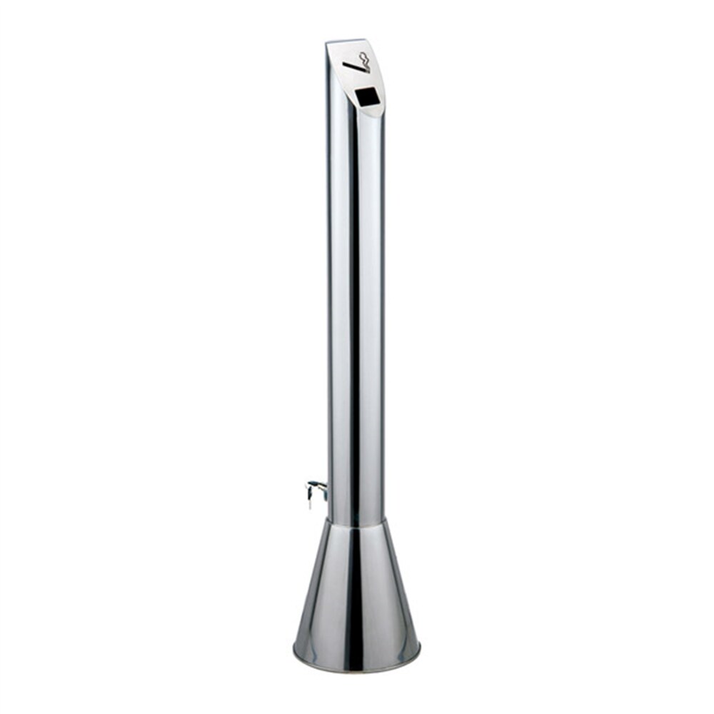 Garcia de Pou - Cendrier Extérieur Ø 22,5X110 Cm Argente Acier