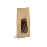 thumbnail of SOS-Lebensmittelbeutel mit XL-Fenster mit glattem braunem Kraftpapier 400 ml pro 1200 - Gimex