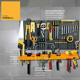 thumbnail of ArtPlast - Panel organizador de Herramientas 50x2x50 cm de Polipropileno con 50 Ganchos en color Negro y Amarillo - Colección PANELLI