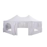 thumbnail of METRO PROFESSIONAL Feesttent met zijwand Milano, staal/polyester, 6.8 x 5 m, waterafstotend, wit