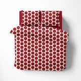 thumbnail of Benetton - Conjunto de cama king size de 4 peças (capa de edredom 255x200cm, lençol com elástico 175x200cm e 2 fronhas 50x80cm) 100% algodão vermelho