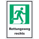 thumbnail of Rettungsweg rechts Aufkleber A3 (297x420mm)
