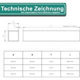 thumbnail of PRIOstahl Vierkantrohr Edelstahlrohr Größe: 40 x 40 x 2 mm Länge: 2000 mm aus Edelstahl V2A