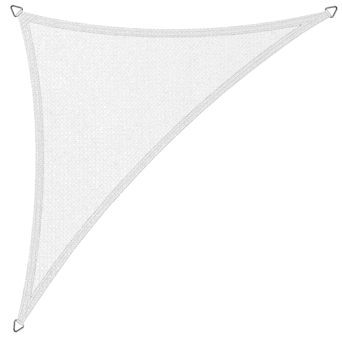 Sonnensegel SunComfort Dreieckig - Profi Sonnenschutz aus HDPE-Gewebe Farbe:Weiß,Größe:3.00 x 3.00 x 3.00 m