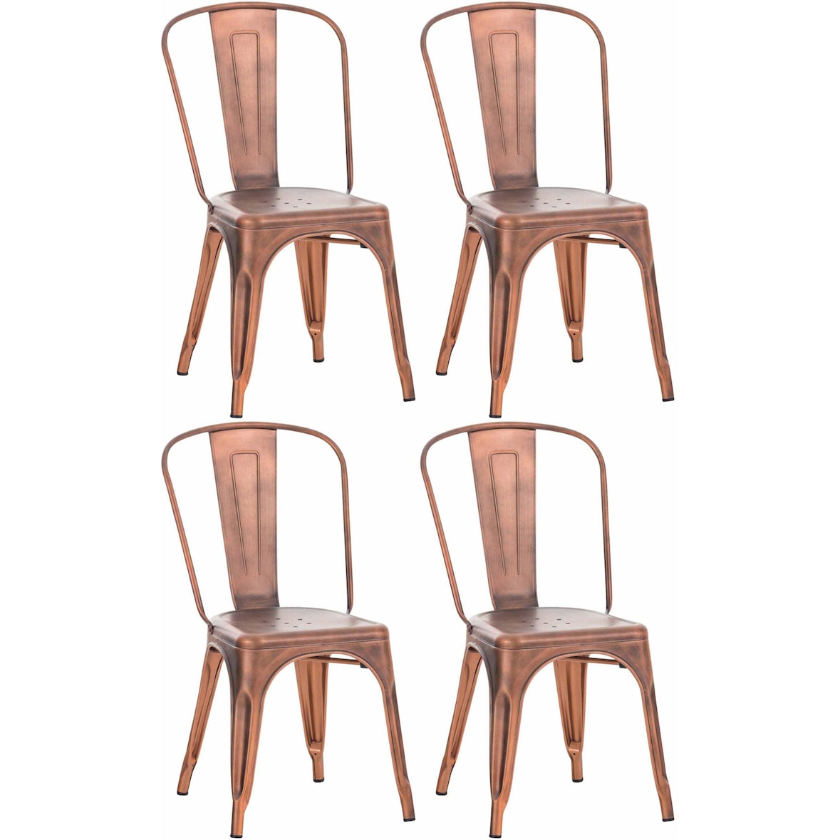 Juego de 4 sillas Benedikt Cobre