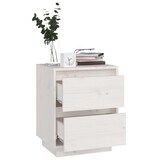 thumbnail of Table de chevet Blanc 40x35x50 cm Bois de pin solide