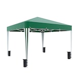 thumbnail of Gazebo Pieghevole Impermeabile 3 x 3 M Da Giardino Con 4 Sacche Pesi Sacca Trasporto Chiusura Fisarmonica Struttura Acciaio Copertura 160 gr/m² Verde