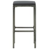 thumbnail of 8-tlg. Gartenbar-Set mit Kissen Poly Rattan Grau