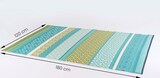 thumbnail of Tapete de exterior, turquesa e verde, 120x180 cm