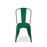thumbnail of Lot de 4 chaises style industriel en métal vert - Finition brillant