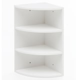 thumbnail of Eckregal `Nidda`: Modern, 3 Fächer, runde Front, Melaminharz-Beschichtung, schneller Aufbau. Weiß, 30x30x60 cm | Kadima Design