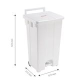 thumbnail of GILAC Collecteur à pédale 2 roues + couvercle - 100 L - Blanc G614421