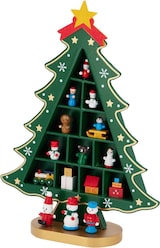 thumbnail of WellHome - Weihnachtsbaumfigur aus MDF mit grüner Dekoration, Höhe 29 cm.