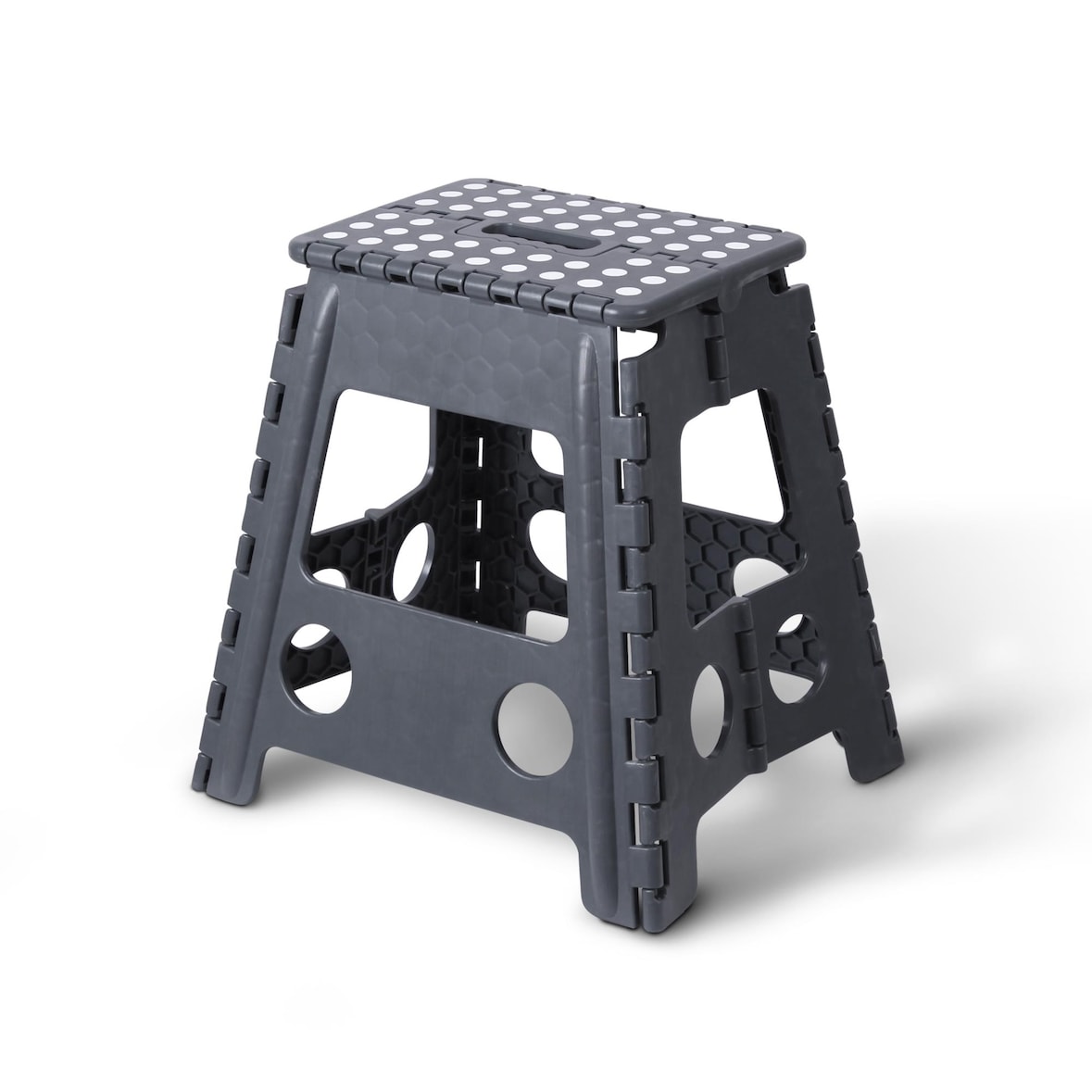 Klapphocker aus Kunststoff - belastbar bis 90kg - ( Größe: 39x32x39cm ) - Faltbarer Badhocker mit Tragegriff