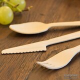thumbnail of BIOZOYG 1000 Stück Einwegmesser 16,5cm robustes Holzbesteck Umweltfreundliche Holzmesser Partybesteck aus nachhaltigem Holz extra stabile Qualität