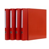 thumbnail of Grafoplás cuatro archivadores de palanca, con 2 anilla mixta, 25mm, rojo