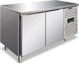 thumbnail of KLIMAITALIA Edelstahl-Gefriertisch mit 2 belüfteten Türen. Automatisches Auftauen. Temperatur -22°C/-18°C.  Maße LxWxH 136x70x86 cm. CXF2100BT
