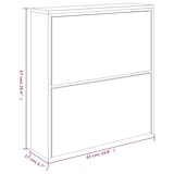 thumbnail of Helloshop26 - Zapatero mueble para entrada/pasillo/salón con espejo 2 estantes roble Sonoma 63 x 17 x 67 cm gris 02_0021881