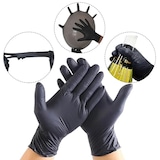 thumbnail of Gedikum | Guantes de nitrilo | Guantes desechables | Guantes desechables | Paquete de 10 x 100 | Negro| Talla M