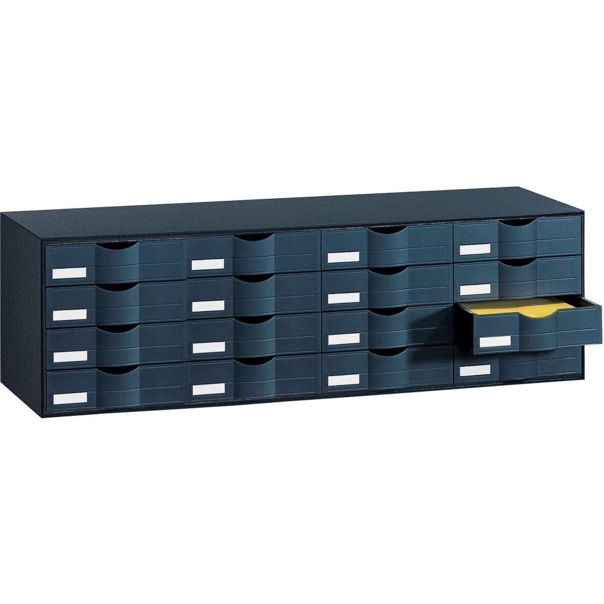 Schubladenelement HxBxT 32,9x34,2x107,6cm 16 Fächer PS (Polystyrol) schwarz