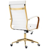 thumbnail of Cadeira de escritório em imitação de pele Havana branco