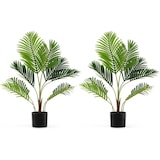 thumbnail of COSTWAY Set di 2 Palma Areca Artificiale, 90 cm, Pianta Artificiale in Vaso, Palma Artificiale con Foglie, Pianta Artificiale da Interno